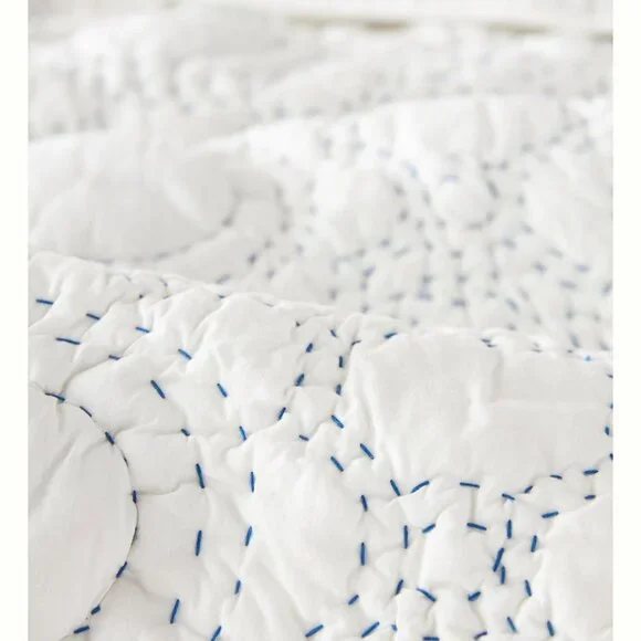new ANTHROPOLOGIE set of two hand embroidered june shams pillow 26 x 26